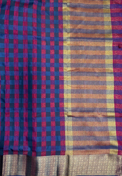Bamboo Tussar Saree-Wine In Palum Pazhamum Border