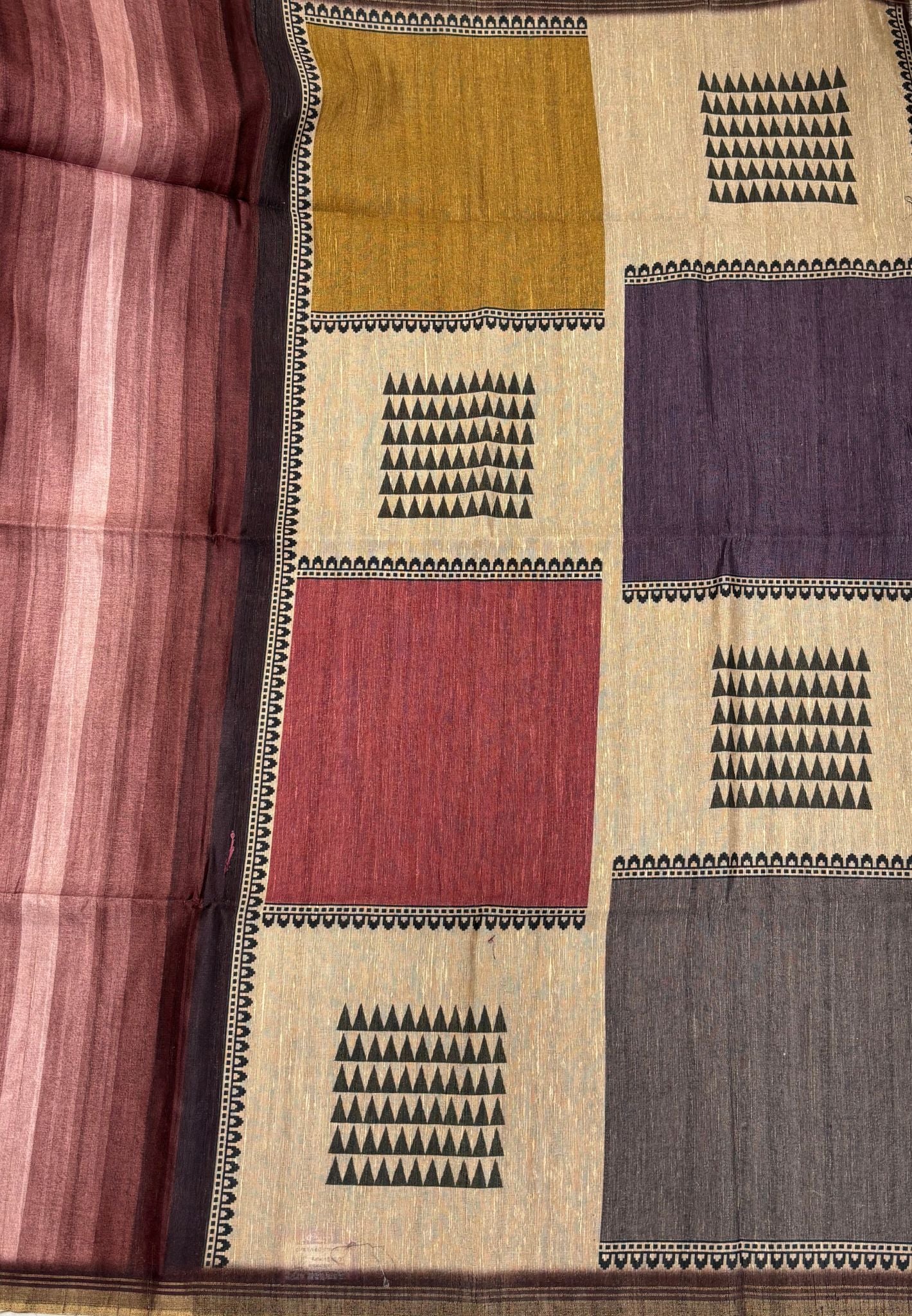 Matka Tussar saree -Brown