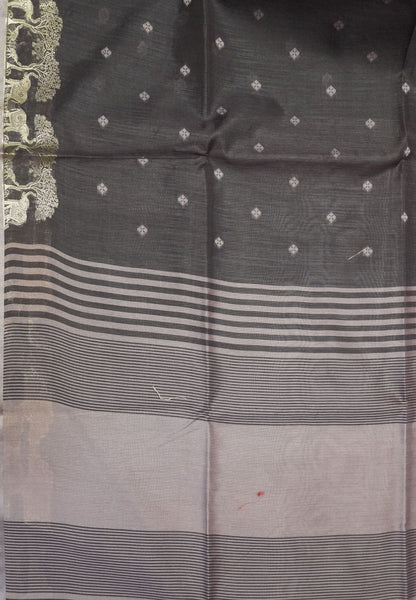 Raw Silk Saree-With Tree and Elephant-Araku