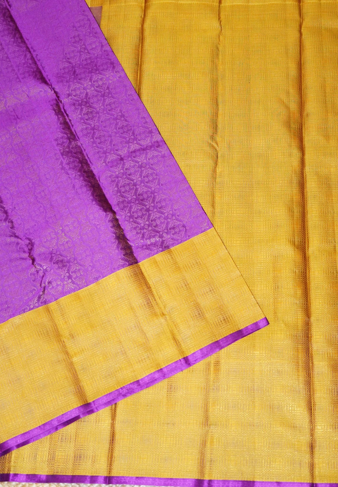 Pure Silk Saree - Full Zari Dark Purple