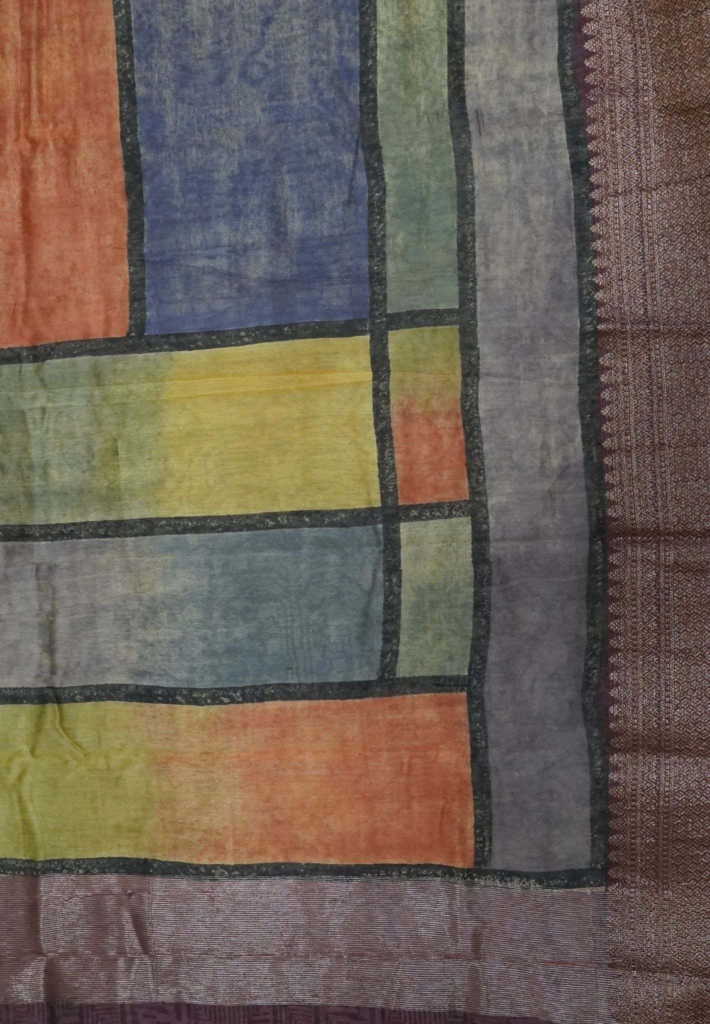 Chanderi Saree-Wine