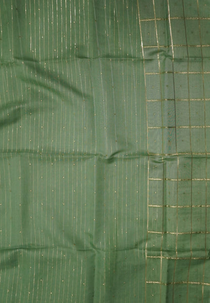 Organza Saree- Green Pastle Shades with Sequence Work