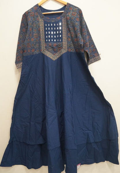 Anarkali Kurti-Mirror Work