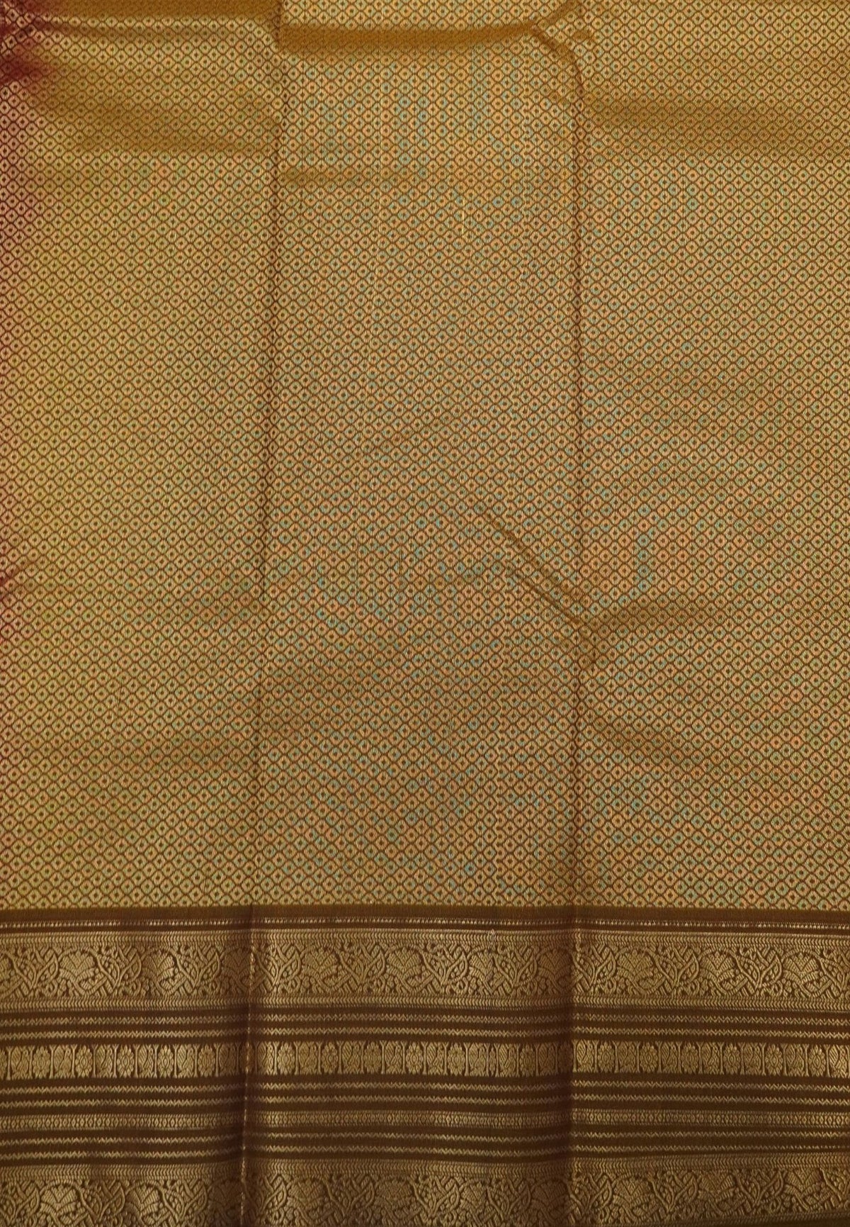 Budget Kanchipuram Saree-Maroon with Contrast Varisapet Border