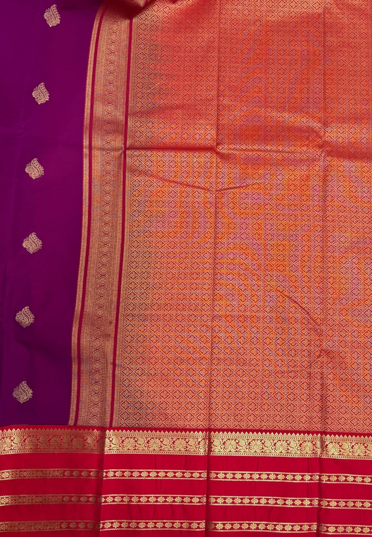 Budget Kanchipuram Saree-Vadamali with Contrast Border