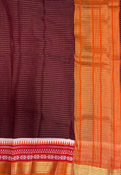Soft Tussar Saree-Arraku in Tower Pattern Border