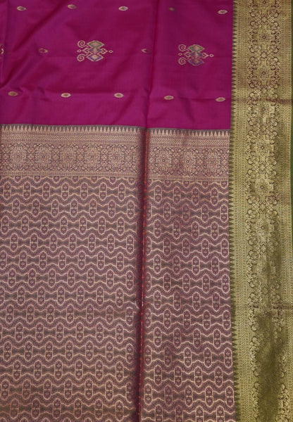 Semi Silk Saree-Rani Pink