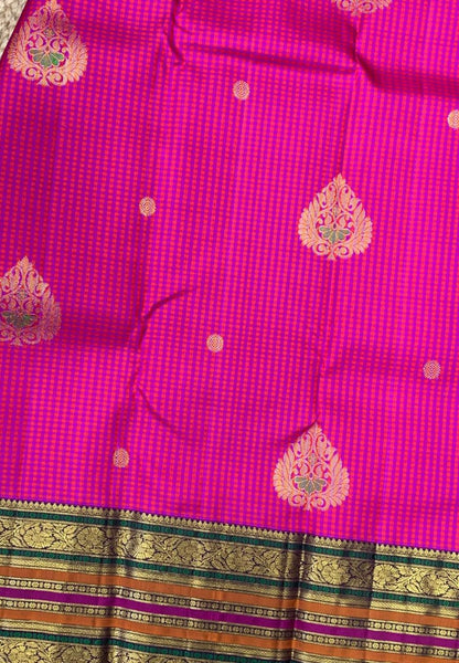 Pure Silk Saree-Pink with Varusaipet Border