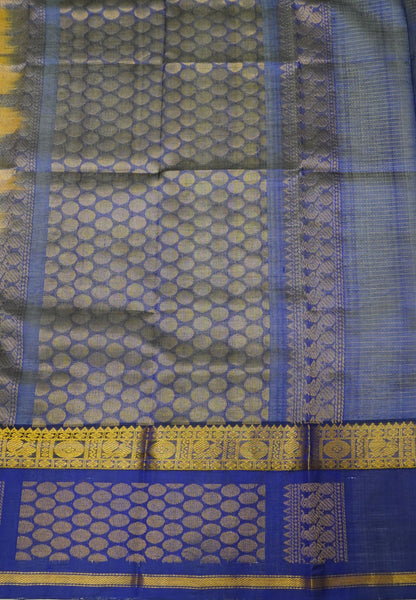 Pure Silk Cotton Saree – Mango Yellow With Vintage Annapakshi Border