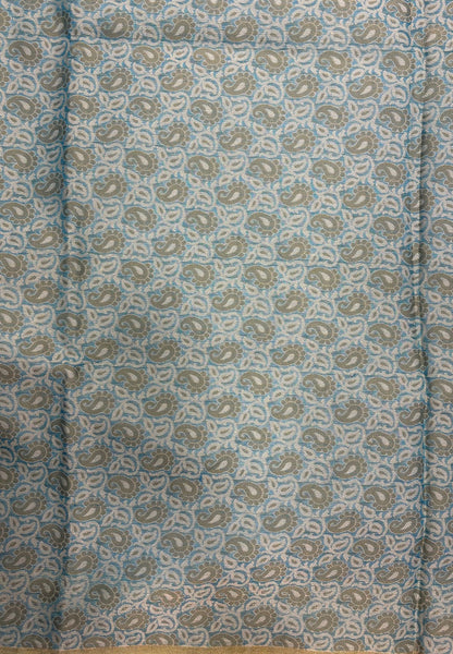 Kota Saree-Sky Blue In Manga Paisley Border