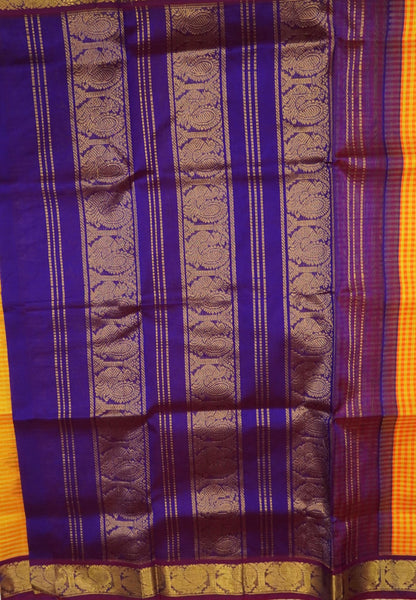 Pure Silk Cotton Saree-Lime Yellow with Palum Pazhamum Checks