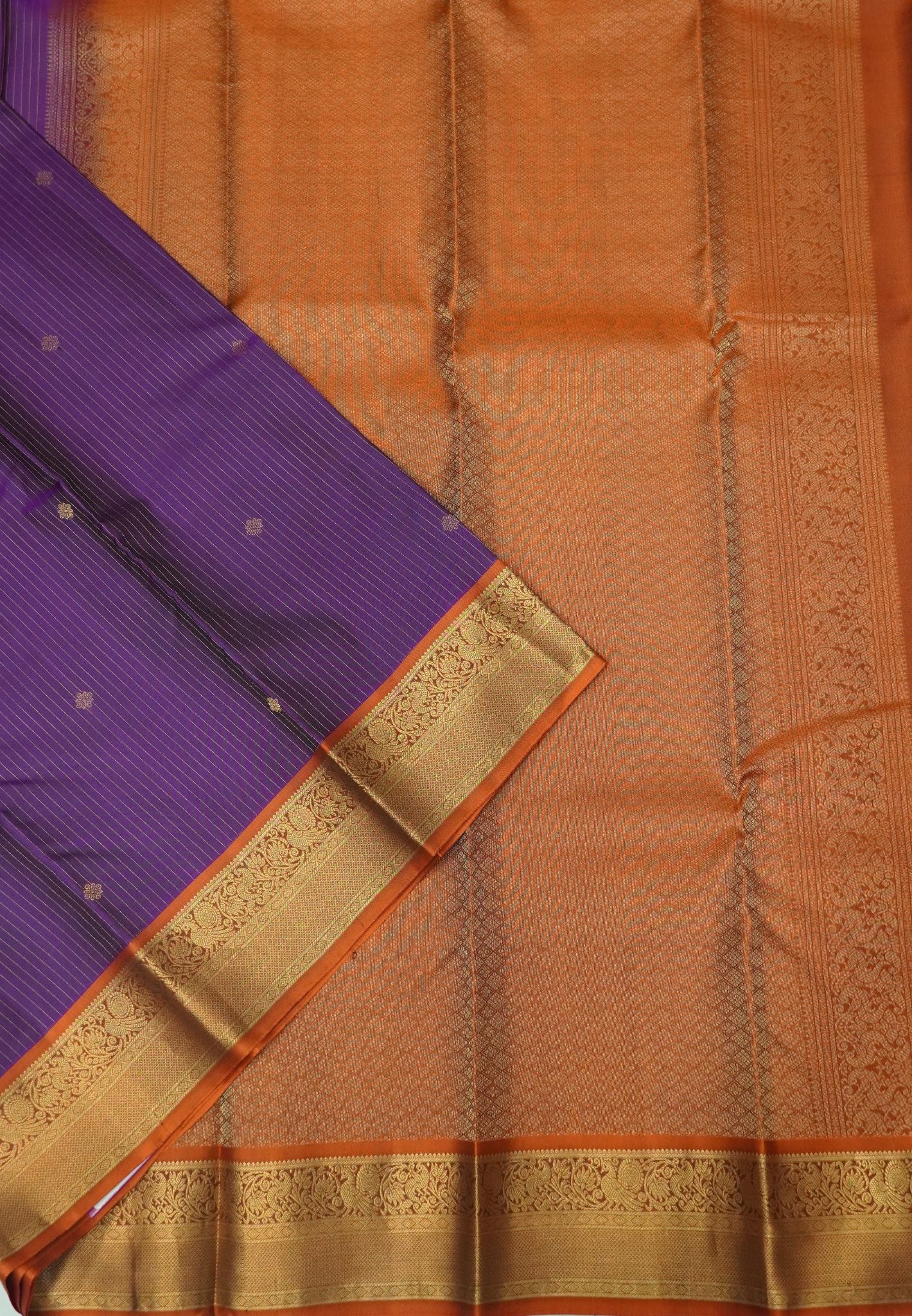 Pure Kanchipuram Silk Saree-Wine with Contrast Border