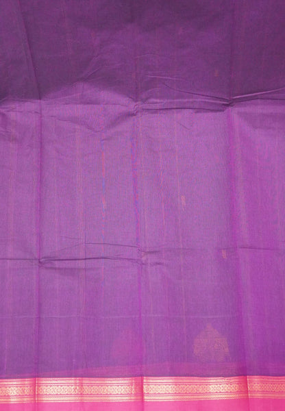 Chettinad Cotton Saree–Wine With Ther Border