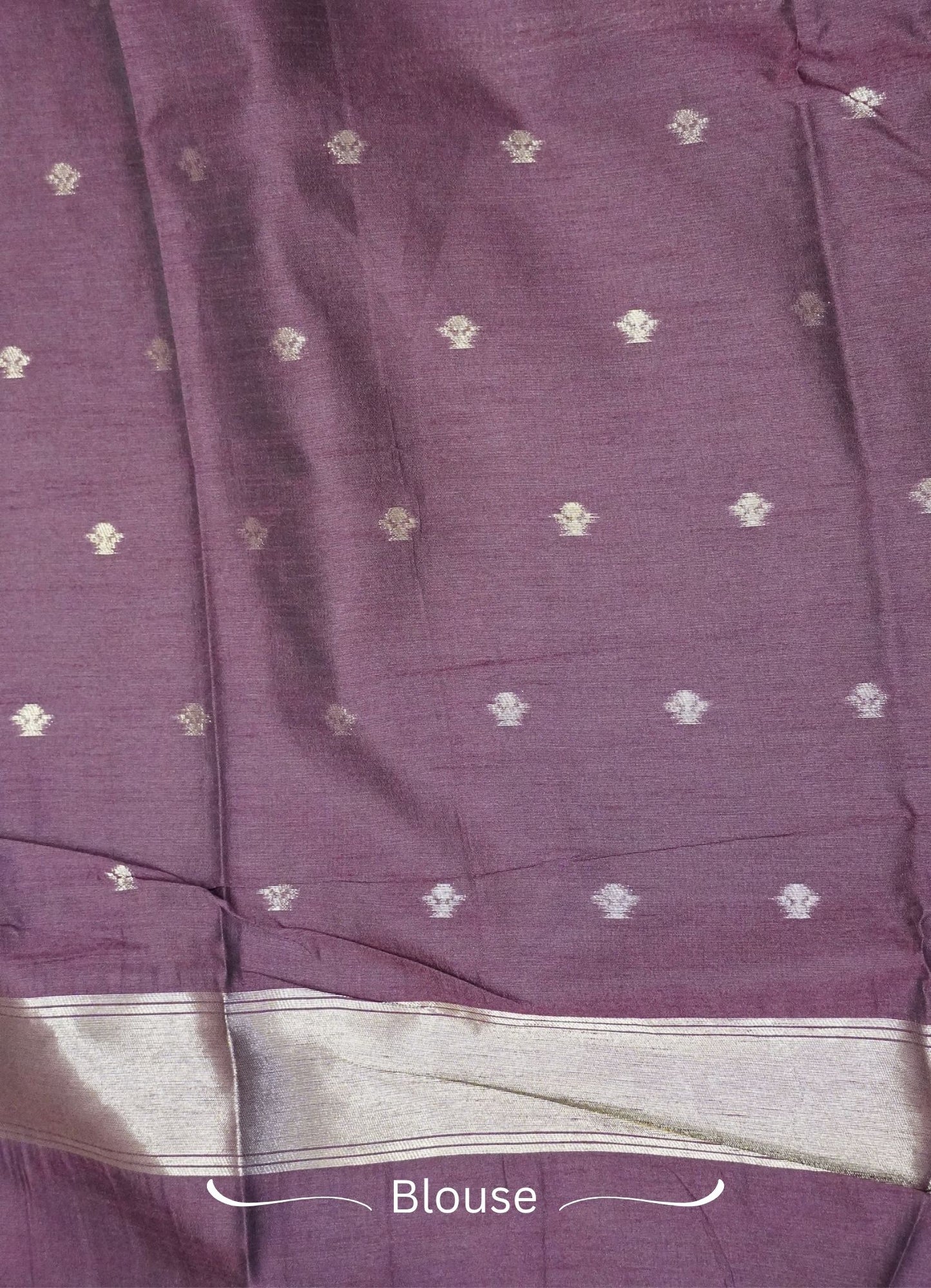 Semi Raw Silk Saree - Maroon with Doll Zari
