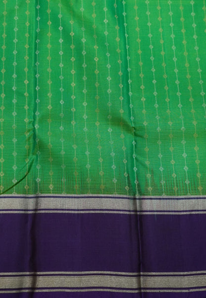 Pure Soft Silk -Green with Contrast Retapett Border