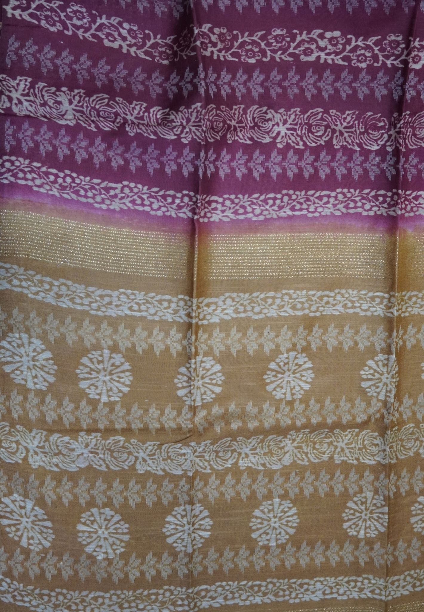 Bhagalpur Cotton Saree-Purple
