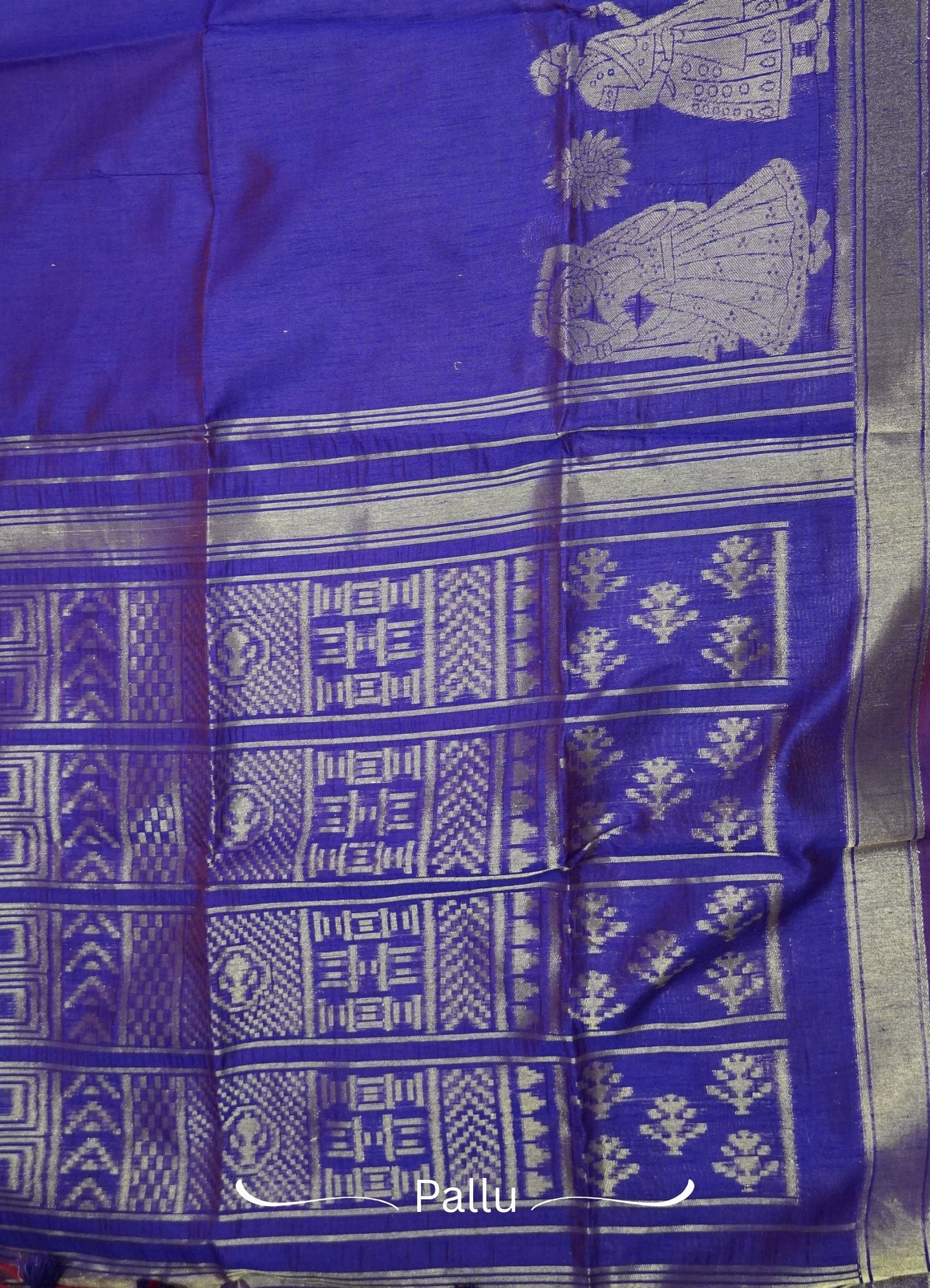 Semi Raw Silk Saree - Voilet with Doll Zari
