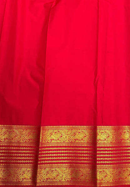 Budget Kanchipuram Saree-Green with Contrast Border