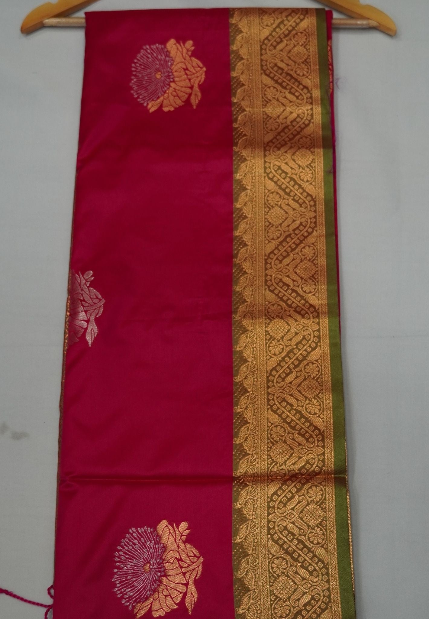 Semi Silk Saree-Rani Pink