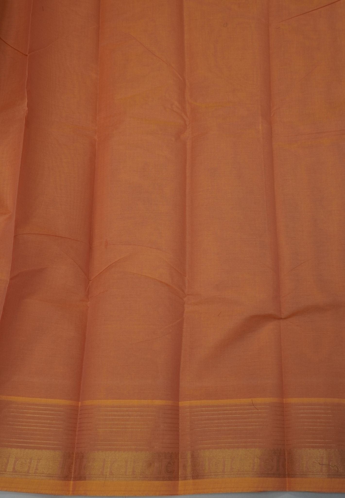 Chettinadu Cotton Saree-Pale Orange with in Vairaoosi Pattern
