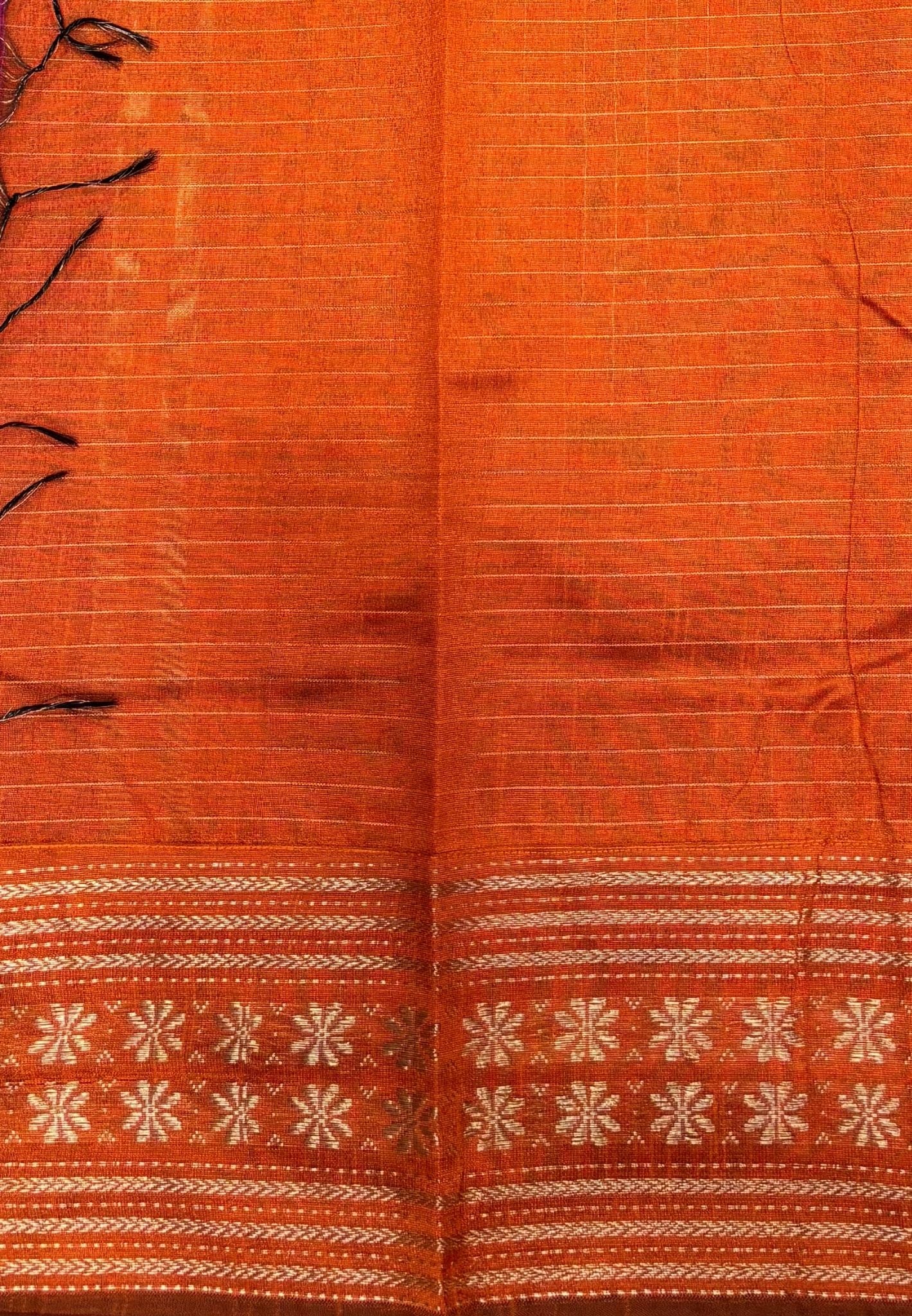 Raw Silk Saree-Violet in 1000 Butta with Contrast Zari Border