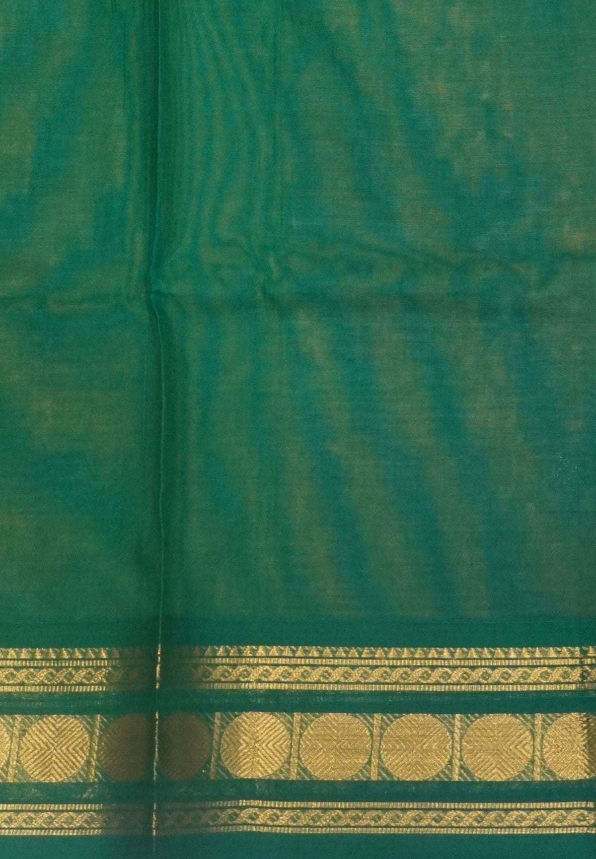 Rich Kanchi Cotton Saree-Orange with Contrast Border