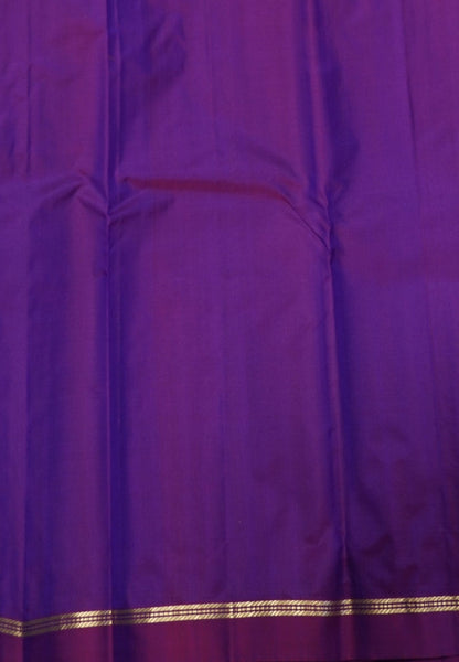 Pure Kanchipuram Silk Saree-Royal Blue with Small Border