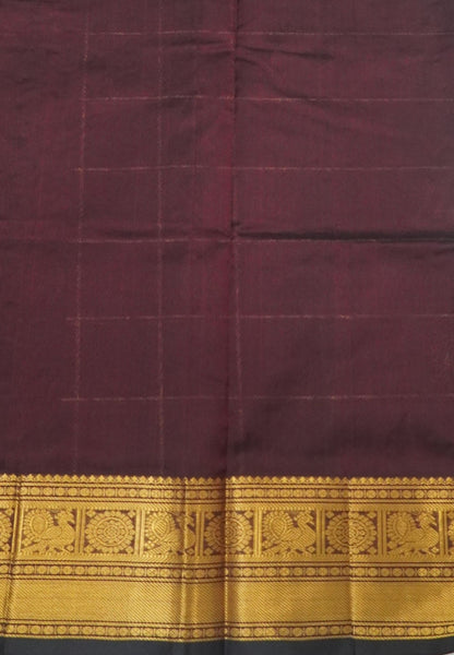 Pure Silk Cotton Saree-Coffee Brown