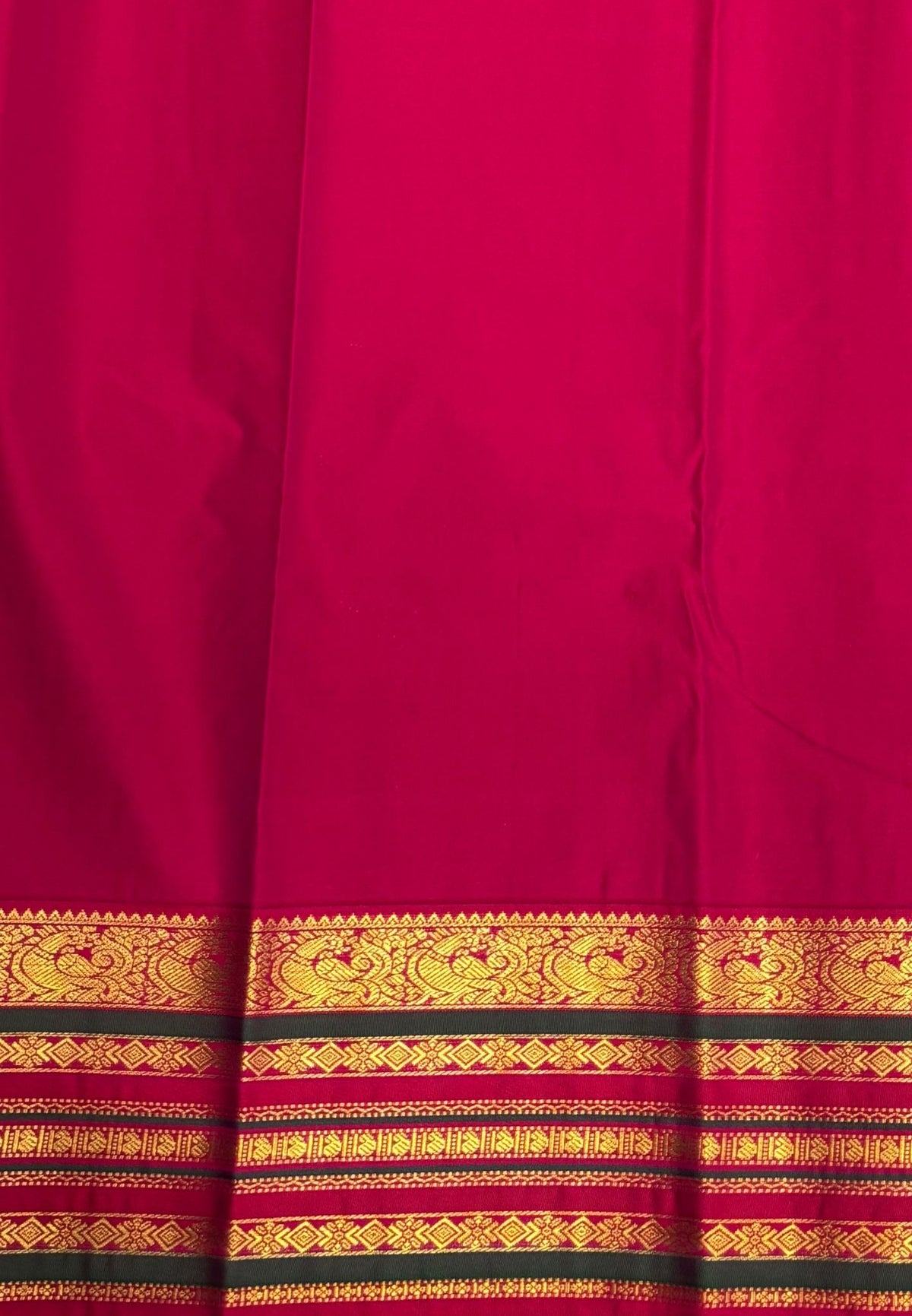 Budget Kanchipuram Saree-Light Green with Contrast Border