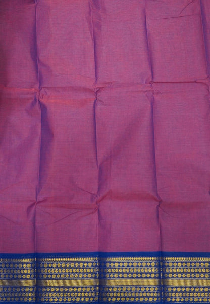 Kanchi Cotton Saree-Pinkish Purple With Varisapet Border