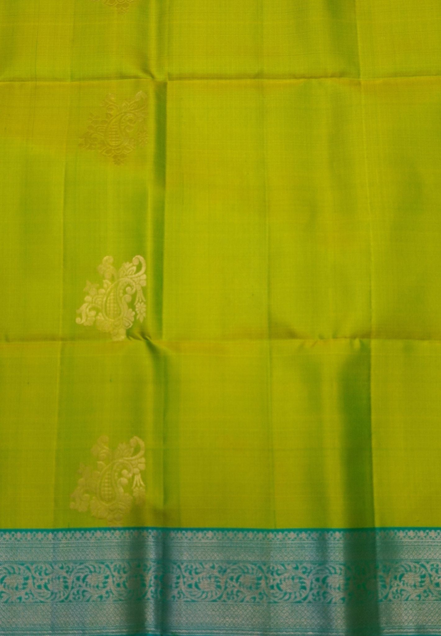 Pure Kanchipuram Silk Saree - Parrot Green