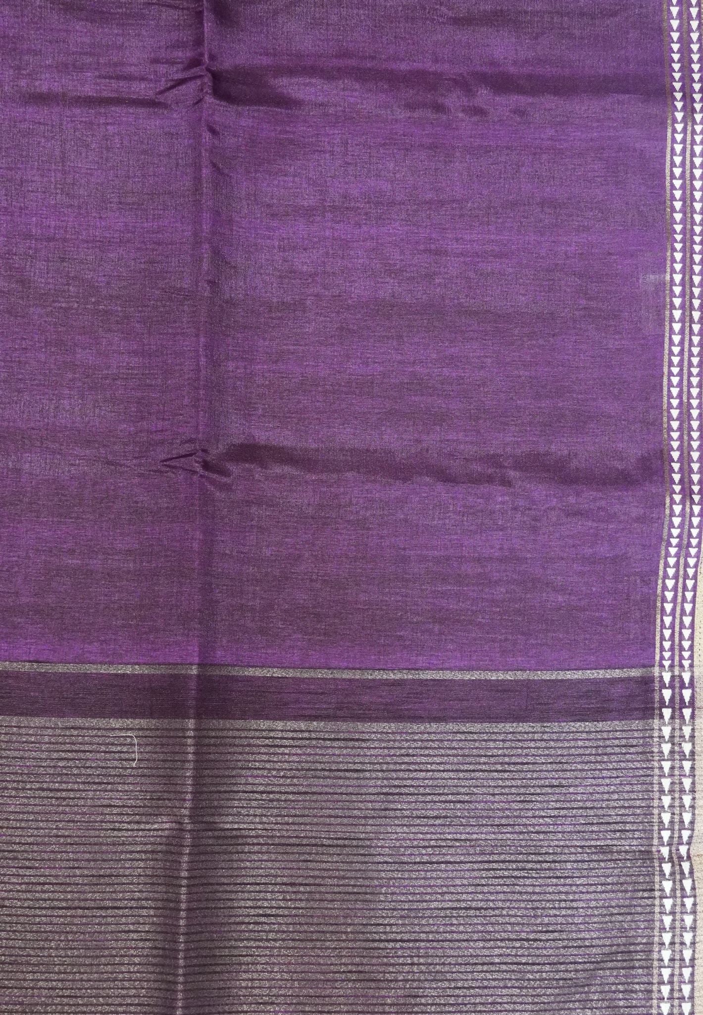 Mulberry Silk Saree- Mini Tower Border Wine
