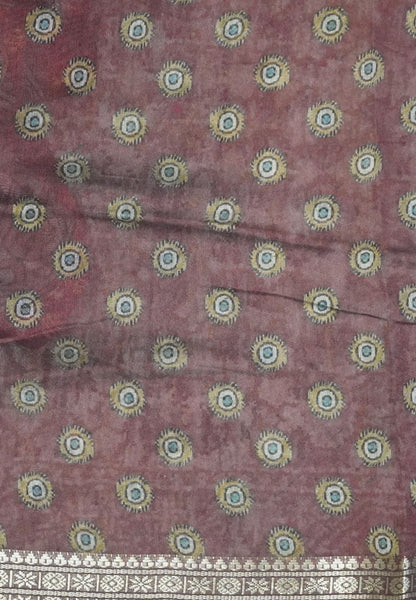 Malai Cotton Saree-Gold