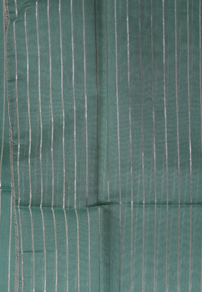 Organza Saree- Green Pastle Shades with Sequence Work