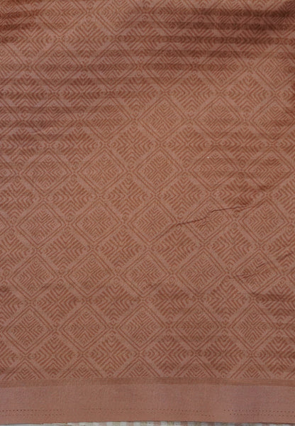 Organza Tussar  Saree - Honey with Floral Pattern