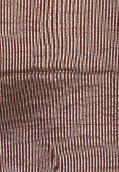 Semi Tussar Saree-Mustard in Tower Pattern Border