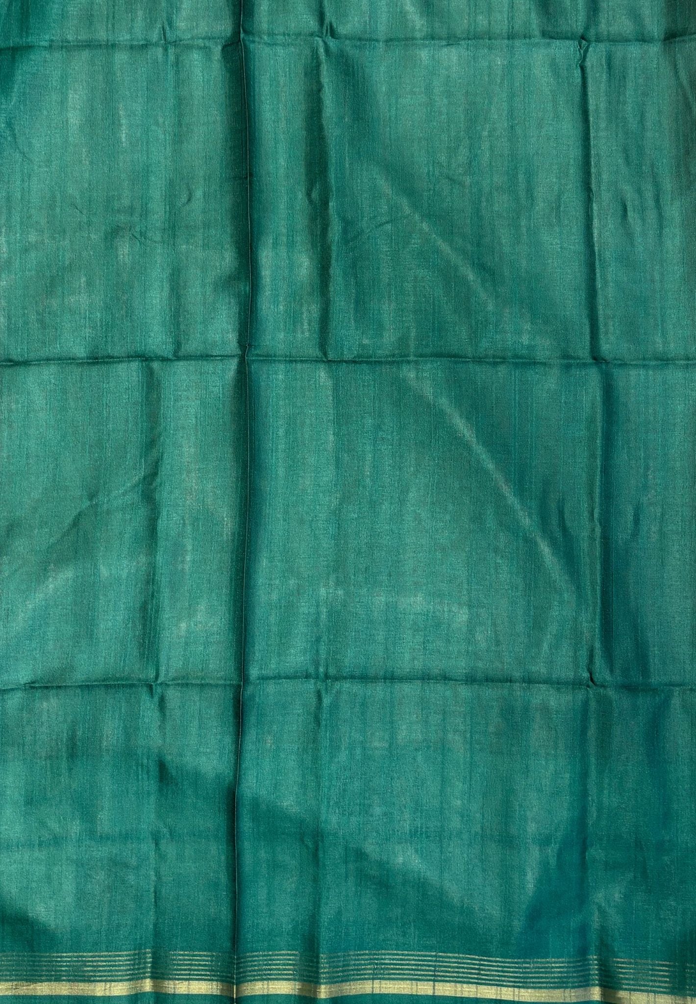 Semi Tussar Saree-Orange with Podi Kattam