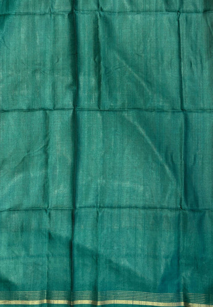 Semi Tussar Saree-Orange with Podi Kattam