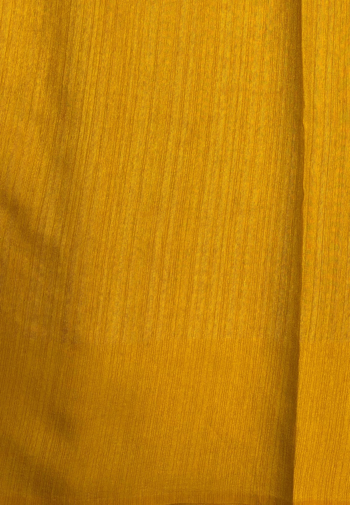 Banarasi Tussar Saree-Yellow in Floral Vine and Linear Zari Border