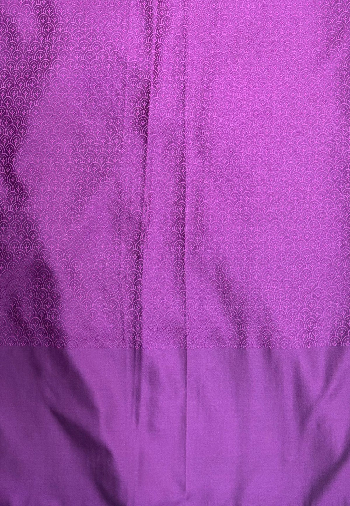 Crepe Silk Saree-Purple In Geometric Maze Zari Border