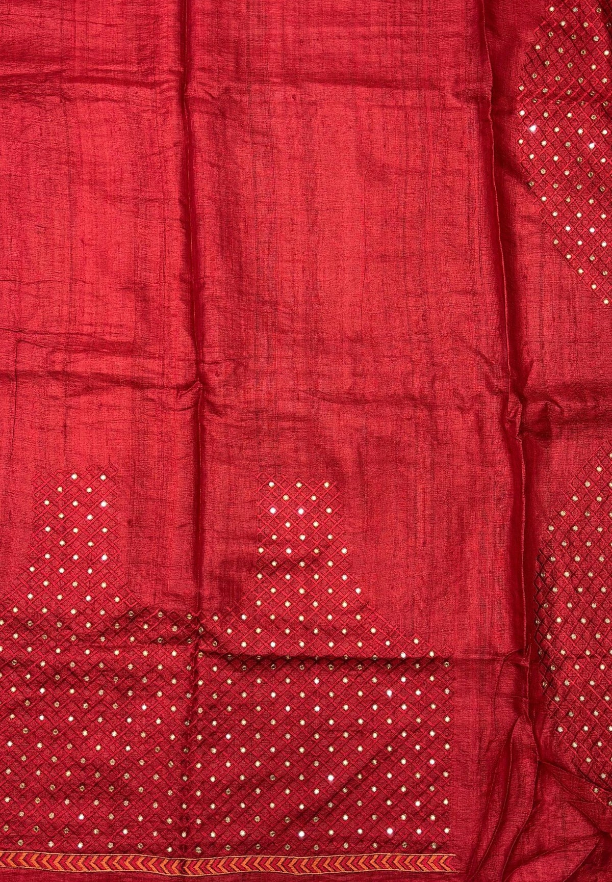 Pure Jute Silk Saree-Green In Tower Embroidery Border