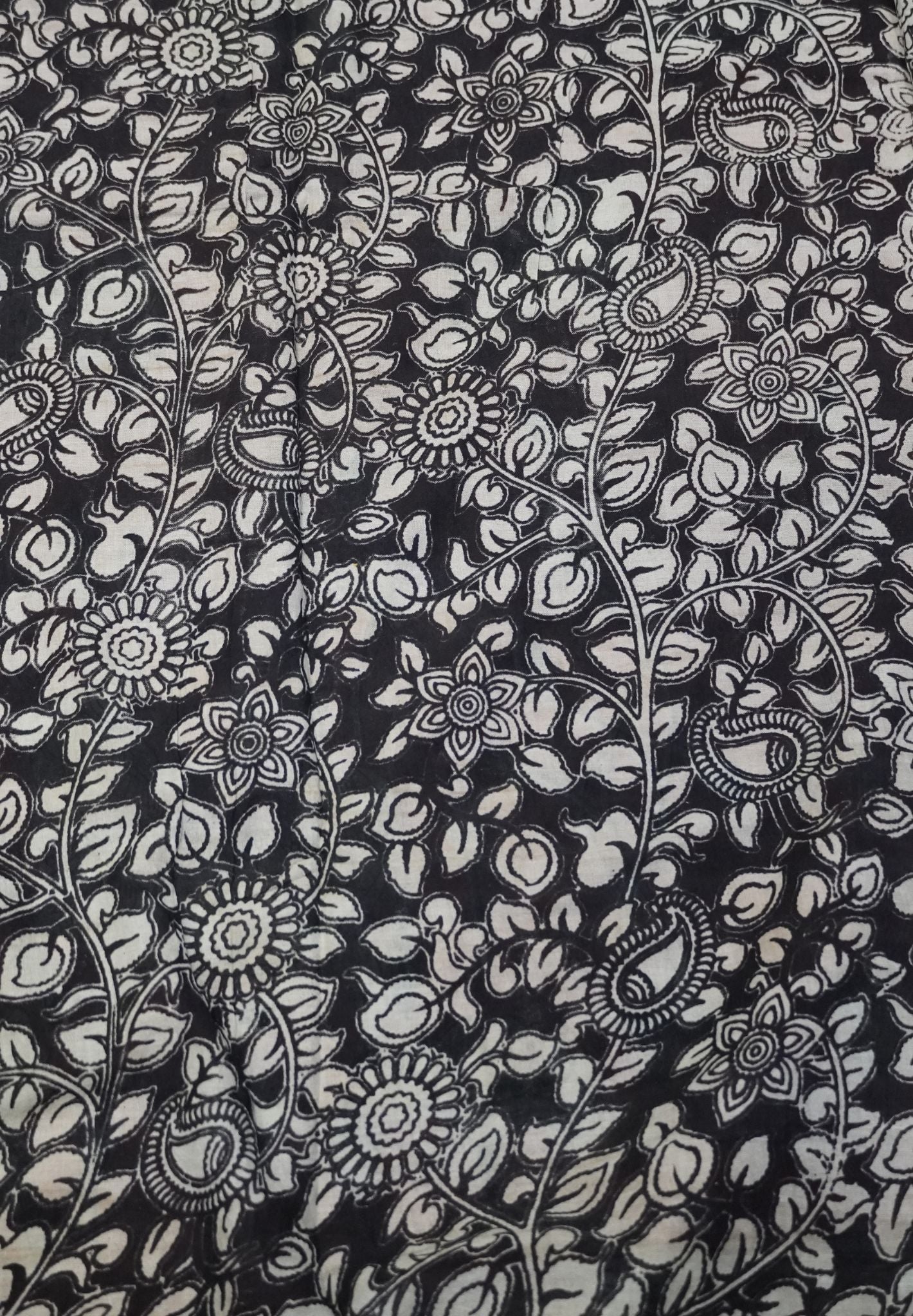 Kalamkari Cotton Saree – Traditional Art Inspired Design – Orange