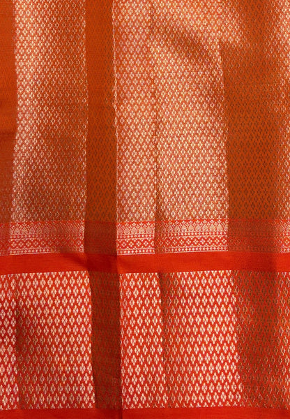 Kathan Silk Saree-Wine In Floral Brocade Zari Border