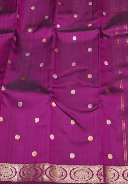 Pure Silk Saree – Wine Purple with Rich Zari Weaving
