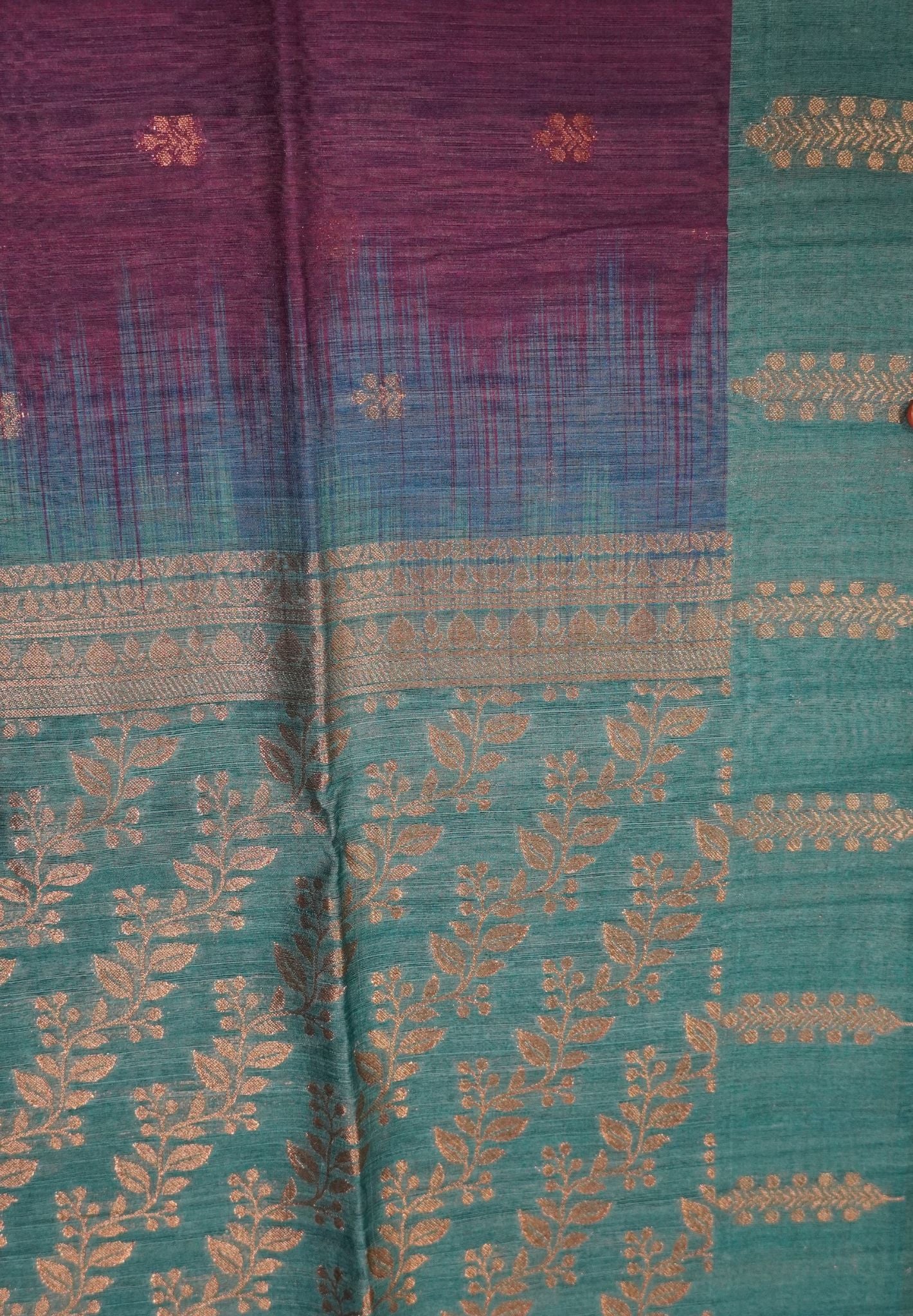 Linen Saree - Blue - Ramar Blue