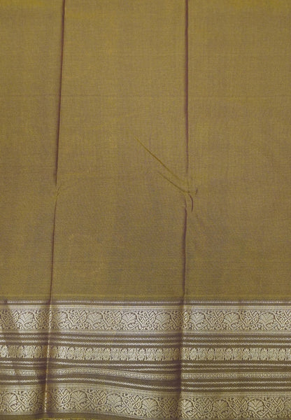 Budget Kanchipuram Saree-Maroon with Contrast Varisapet Border