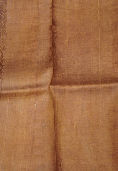 Pure Tussar Silk Saree – Honey Ajrakh Print