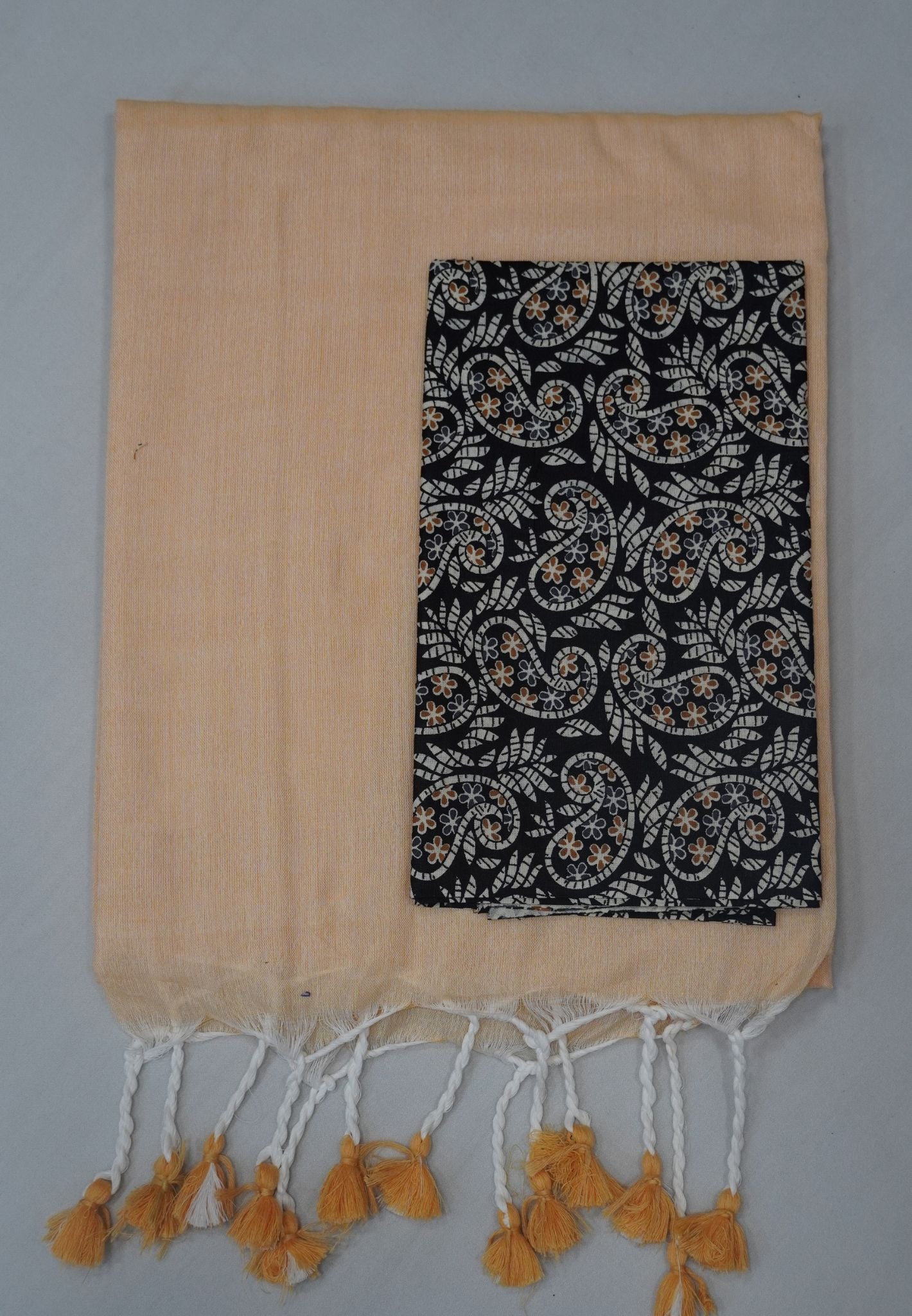 Khadi Cotton Saree - Sandal