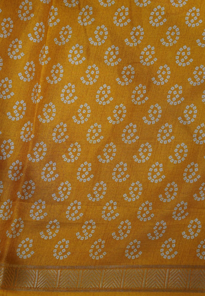 Dola Saree-Mustard in Kolam patteran with Small Border