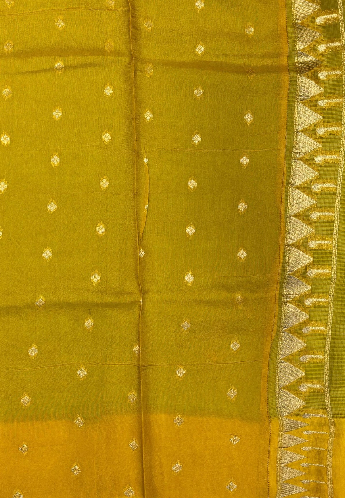 Silk Kota Saree-Sea Blue in Traditional Ikat-Inspired Zari Border